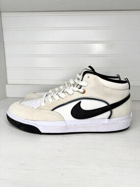 Nike SB React Leo Baker White Black DX4361-100 Men’s Size 12 Skate Shoes EUC